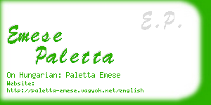 emese paletta business card